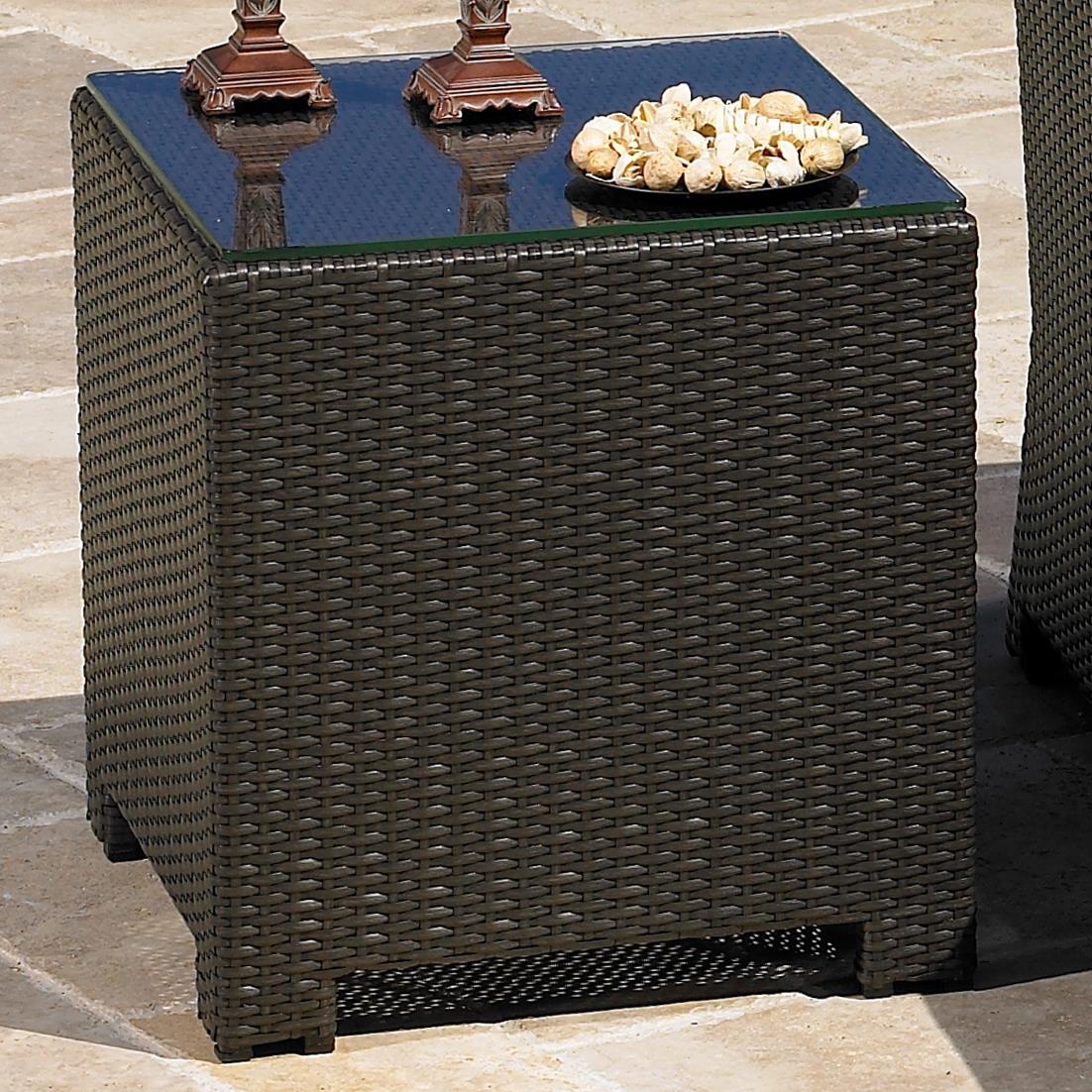 NorthCape International Cabo End Table w/ Glass Top Find Your